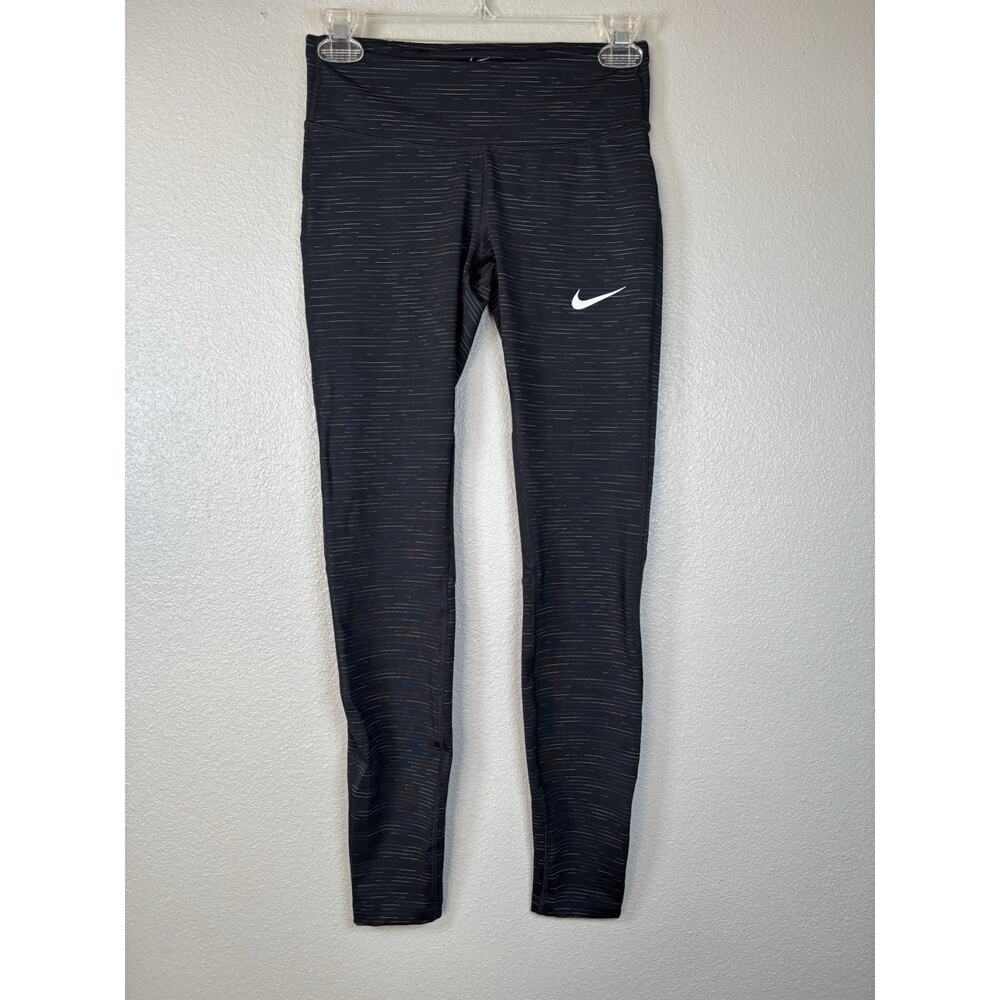 Nike Epic Luxe XS Printed Women's Running Tights Black Mesh Drawstring‎